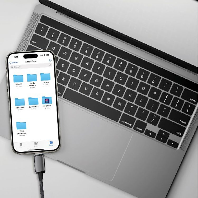 Powerology Zinco Series USB-A to USB-C Cable with PD 20W, High-Speed Charging, 1m Cable Length, Nylon Braided & Zinc Alloy Material, 480Mbps Data Transfer Speed - Gray