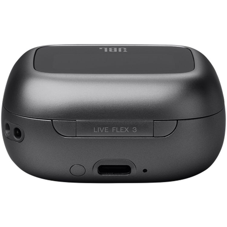 JBL Live Flex3 True Wireless Earbuds with Display, 50 Hours Battery Life, Adaptive Noise Cancelling, Multi-Point Connection, Water and Dust Resistant, 6 Microphones, JBL Spatial Sound - Black