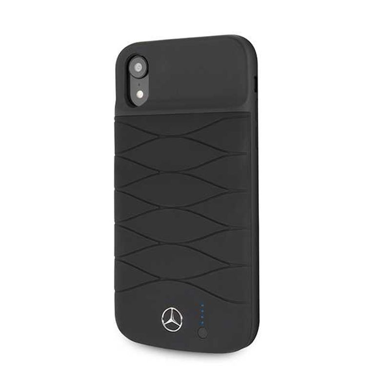 Mercedes-Benz Full Cover Power Case 4000mAh ( Rubber Finish ) for iPhone Xr - Black