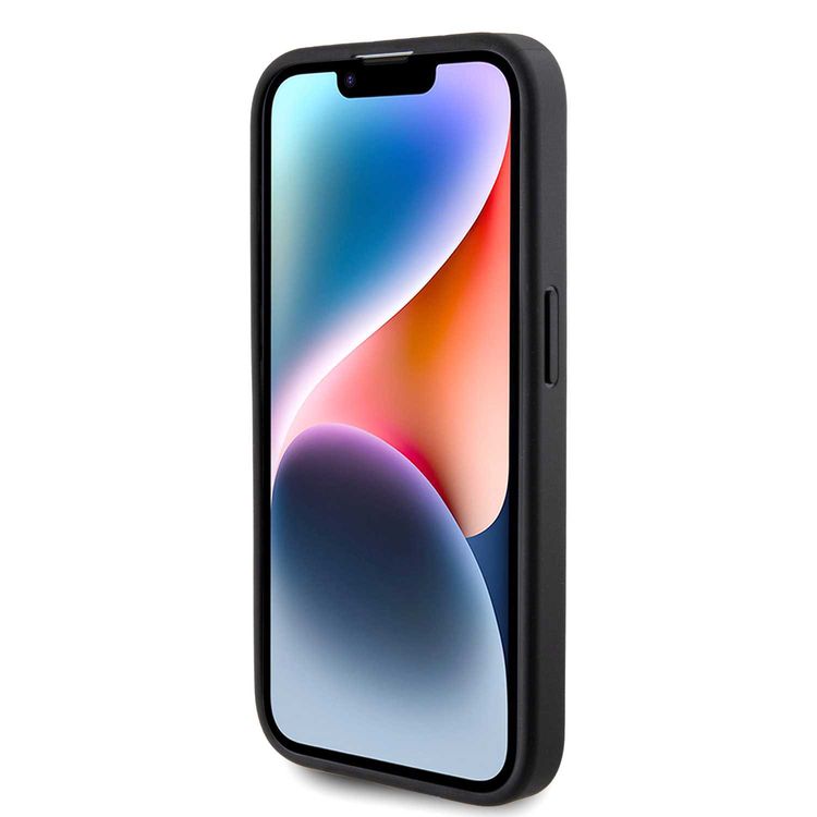 Guess Fixed Glitter Case with Big 4G Logo - Black - iPhone 15 Pro Max