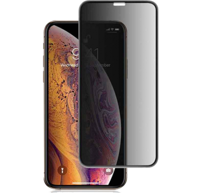 iGuard by Porodo 3D Privacy Glass Screen Protector Compatible for iPhone 11 Pro (5.8") Full Screen Protection, Seamless Fitting, Anti-Peeping 180 Degree Privacy Tempered Glass - Black