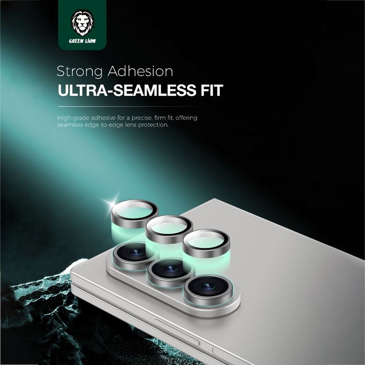 Green Lion Classic Camera Lens for Z Fold 7 with Full Coverage, High Transparency, 9H Hardness, Anti-Scratch Protection, Ultra-Seamless Fit - Gray