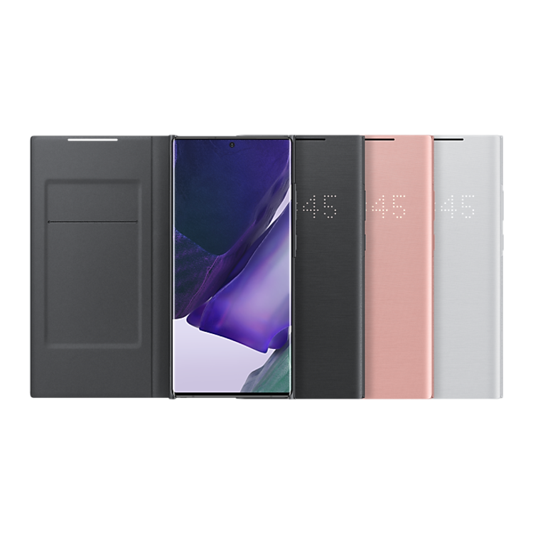 Samsung Galaxy Note20/Note 205G LED View Cover, Comfortable One-Handed Control, Expanded LED Display, Smart Display gives information at  Glance like battery level - Bronze