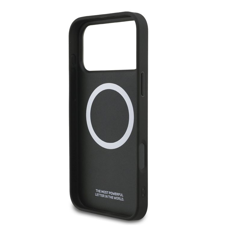 BMW MagSafe Full Wrapped Leather Case with Metal Logos for iPhone 17 Pro, Sustainable Packaging, Easy Snap-On Design, Slim Profile, Drop Protection - Navy