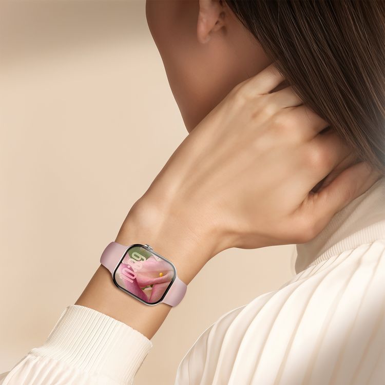 Green Lion Communicate Smart Watch with 2.07" IPS Dispaly, 380mAh Battery Capacity, Wireless Charging, AI Voice Assistant, 1GB Flash, 3-5 Days Working Time - Rose Gold