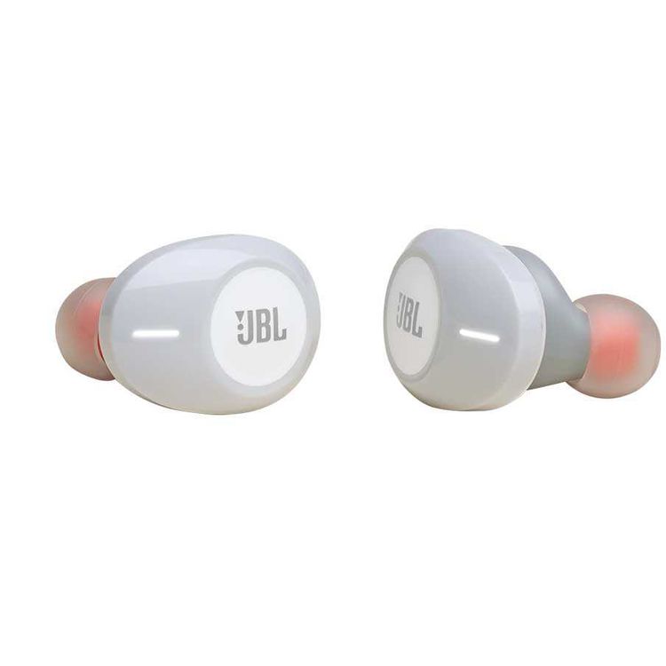 JBL T120TWS True Wireless Bluetooth In-Ear Headphones, Pure Bass Sound, Hands-free Stereo Calls, 16-hours Playtime - White