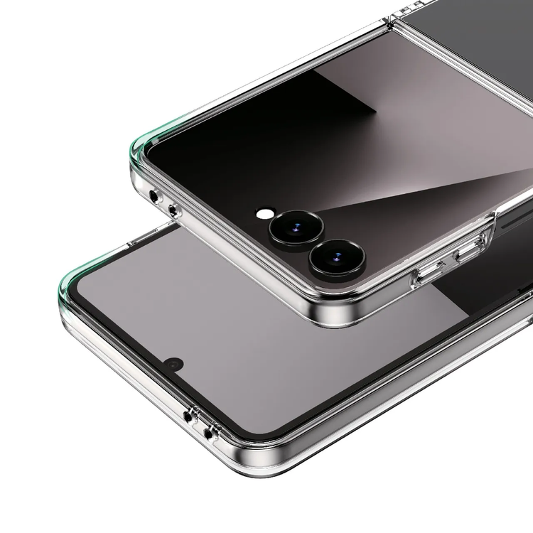 Green Lion Delgado PC Case for Z Flip 7 with Eco-Friendly Material, Anti Fingerprint, Daily Protection, HD Clarity - Clear