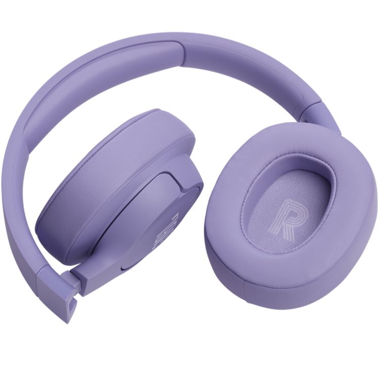 JBL Tune 720BT Wireless Over-Ear Headphones with Voice Aware Technology, Lightweight, Comfortable & Foldable Design, Fast Charge, JBL Pure Bass Sound, Water Resistant, JBL One App - Purple