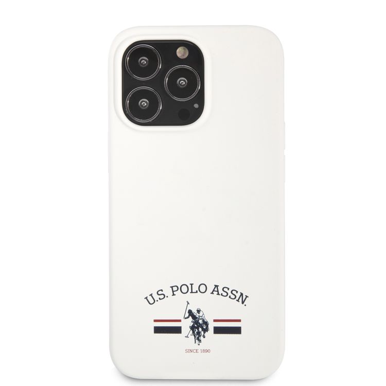CG MOBILE U.S. Polo Assn. Liquid Silicone Flag Logo USPA Compatible for iPhone 13 Pro (6.1") Shock Absorption, Anti-Scratch, Easy Access to All Ports, & Drop Resistant