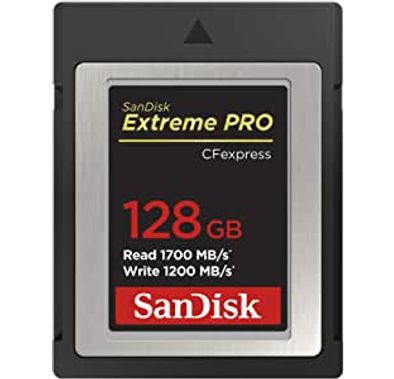 SanDisk 128GB Extreme PRO CFexpress Card Type B - SDCFE-128G-GN4IN - Black