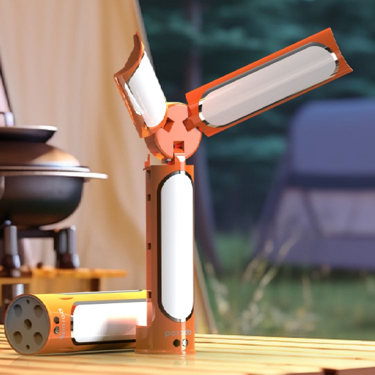 Porodo Camping Multi-Functional Folding LED Light 60W with Remote Controller - Orange