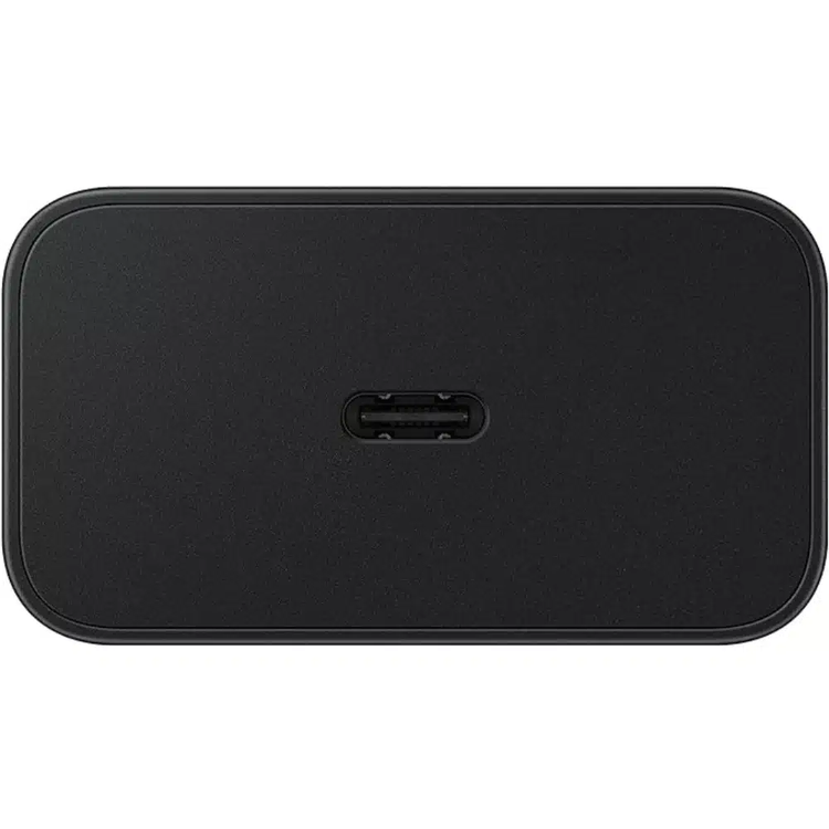 محول USB-C PD 25 وات من سامسونج، 3 دبابيس، يدعم الشحن السريع للغاية بقوة 25 وات - أسود 