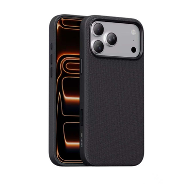 Green Lion WOVEN MagSafe Case for iPhone 17 Pro Max, Anti-Scratch, Drop Protection, Comfortable Grip, Anti-Fingerprint, Essential Protection, Precise Cutouts, Perfect Fit, 350D/280D Fabric - Black