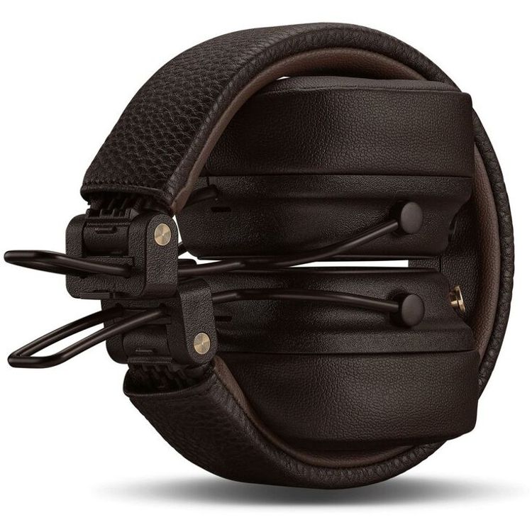 Marshall Major V Wireless On-Ear Headphones with Rugged & Foldable Design, Wireless Charging, 3 Hours Charging Time, Customizable M-Button, Bluetooth 5.3,Up to 100 Hours Play Time - Brown 