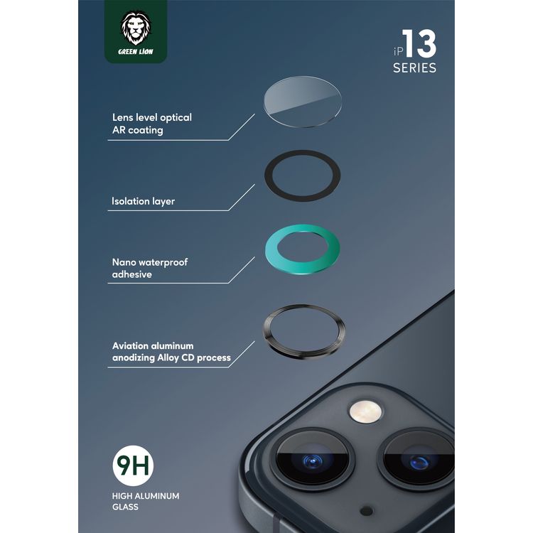 Green Anti-Glare Camera Glass Screen Protector for iPhone 11 - Grey