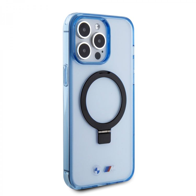 BMW iPhone 15 Pro For MagSafe IML Case with Ring Stand  - Blue