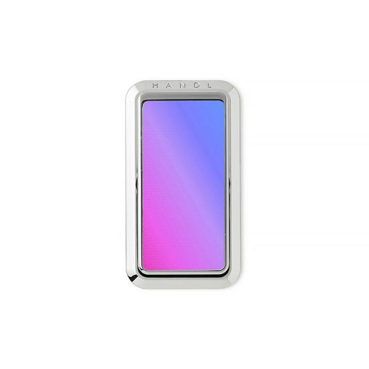 Handl Iridescent Mobile Stand Phone Grip, Pairs with Any Smart Phone, Multi-functional Kickstand, Compatible with Wireless Charging, Phone grip and Stand - Red/Yellow