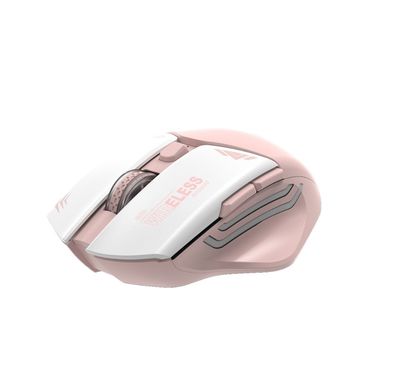 Porodo Gaming Wireless Mouse, 3 Levels DPI, 10m Wireless Range, Power Saving Technology, Mac & Windows Compatible - Pink