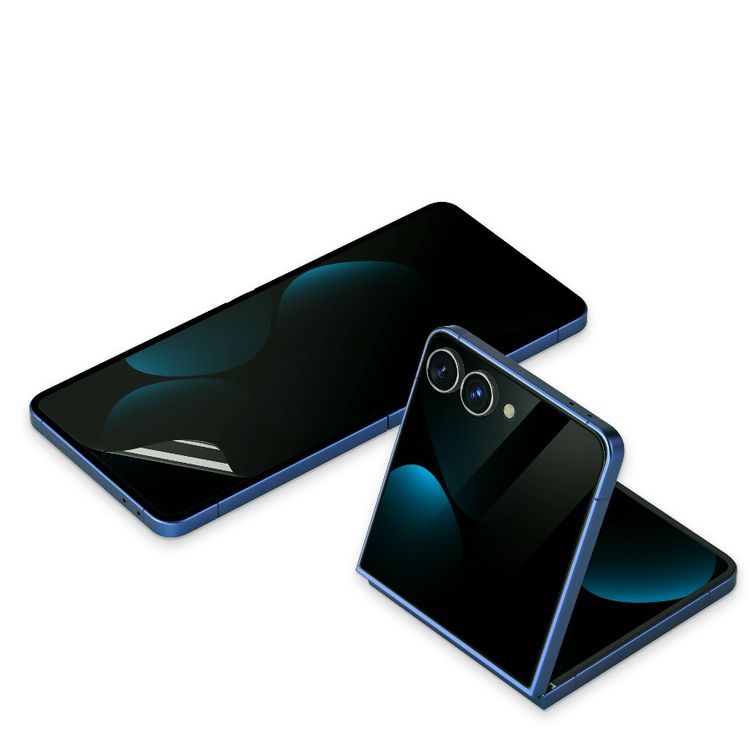 حزمة حماية الخصوصية من جرين ليون لهاتف زي فليب 7 مع فيلم مرن، مضاد للتسلل، فائق النحافة، مستوى صلابة 9H، مضاد للخدوش، مضاد لبصمات الأصابع - أسود