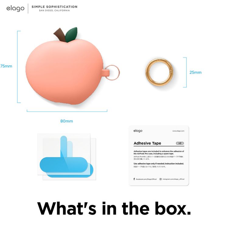 Elago Peach Case Compatible with Airpods Pro and Supports Wireless Charging - Pink