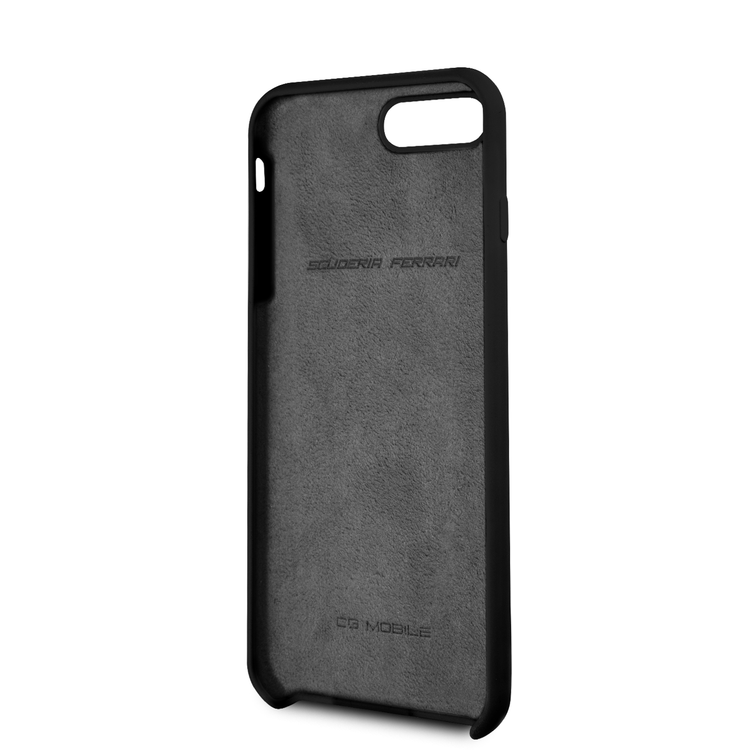 CG MOBILE Ferrari SF Silicone Phone Case Compatible for iPhone 8 / 7 Plus | Protective Mobile Case Officially Licensed - Black