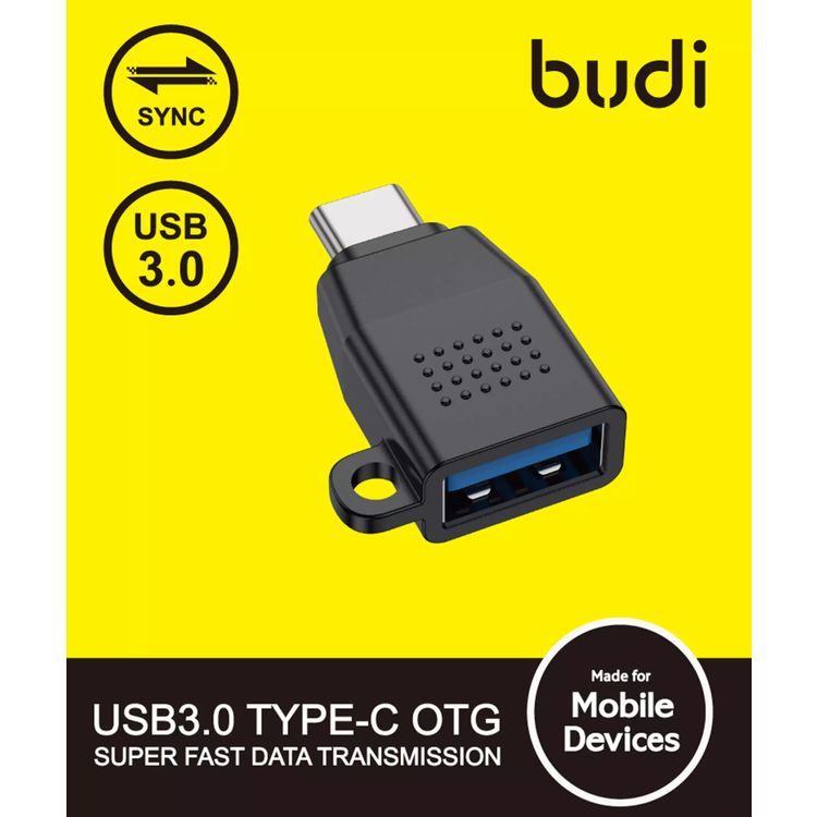 Budi USB 3.0 Type-C Super Fast Data Transmission - Black