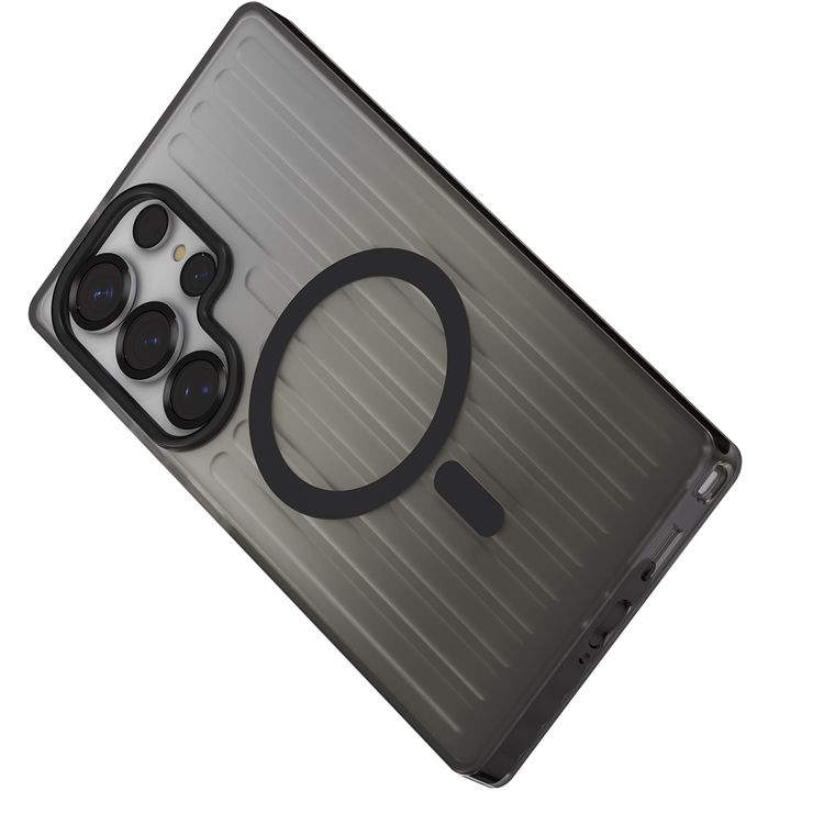 Levelo Cabin MagSafe Case for Samsung S26 Ultra, Shock-Resistant Bumper, Strong Magnets, 1.5m Drop Tested, Shockproof Corners, Enhanced Camera & Screen Protection, 2H Scratch Resistance, Ever-Clear Technology - Smokey Black