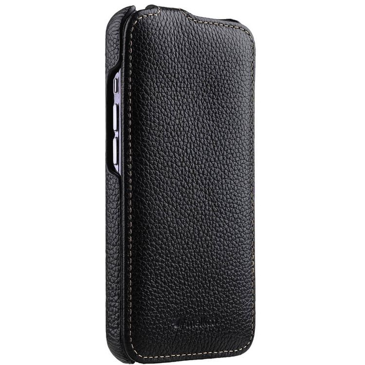 Melkco Jacka Series Lai Chee Pattern Premium Leather  Cover Case for Apple iPhone 13 Pro (6.1") - (Black LC)