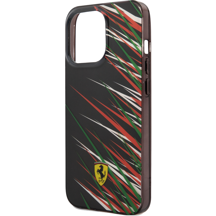 FERRARI HC PC/TPU Double Layer Grass  Hard Case, Drop protection, Compatible with iPhone 13 Pro - Black