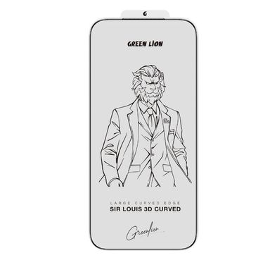 Green Lion Sir Louis 3D Curved Edge Glass for iPhone 17 Pro, Grease Resistance, Anti-Fingerprint, Air Bubble Prevention, Anti-Scratch, Crystal Clear, Highly Responsive - Clear