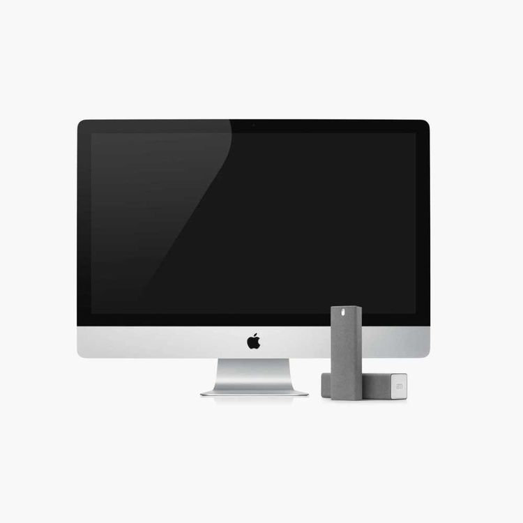 AM Denmark Blast All-in-One Spray & Cloth Screen Cleaner for Large Displays - Portable Microfiber Screen Cleaning Atomizer Removes Microbes & Bacteria - Travel-friendly - Gray