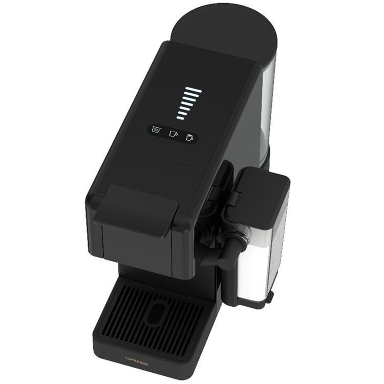 LePresso Crema Pro Multi-Capsule Coffee Machine with Double Boiler, Milk Frothing System, Capsule Holder, Ground Coffee Holder, 200mL Milk Tank Capacity, 850mL  Water Tank Capacity, 3-Pin UK Plug Power, Automatic Shutdown - Black