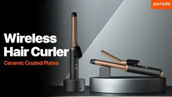 Porodo LifeStyle Black Wireless Rechargeable Hair Curler