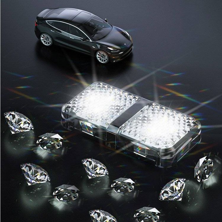 Baseus Door Open Warning Light with LED Lamp, Aluminum + ABS + PC, Waterproof, 2 Pieces - Black