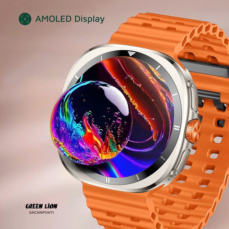 ساعة جرين ليون كونكت برو الذكية، شاشة دائمة التشغيل، إشعارات المكالمات ووسائل التواصل الاجتماعي، تحكم في الموسيقى، تنبيه برفع المعصم - التيتانيوم