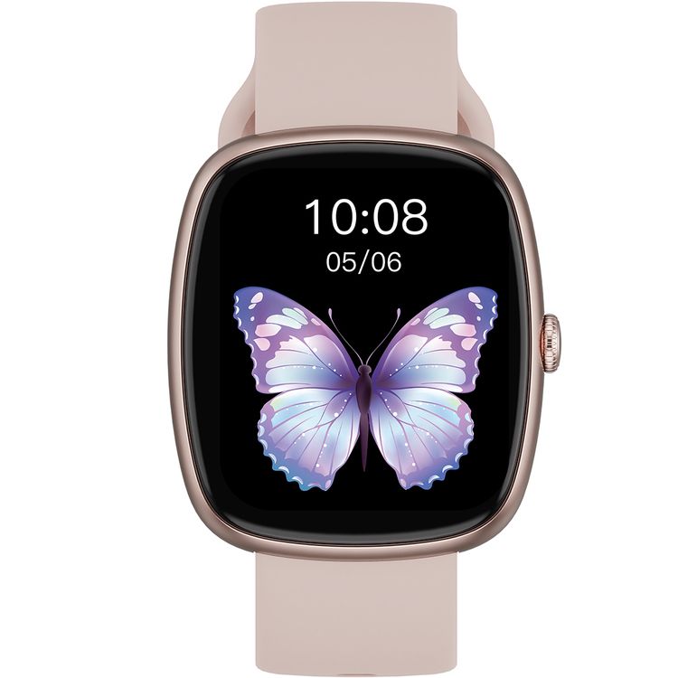 Porodo Rony 1.83" Sport Smart Watch with Multiple Sport Modes, Activity Tracker, Sleep Analysis, Up to 6 Days Battery Life, 2 Hours Charging Time, 20 Days Standby Time, 250mAh Battery Capacity, 64MB Flash Memory, Bluetooth Version 5.2, IP67Water Resistance Level - Pink