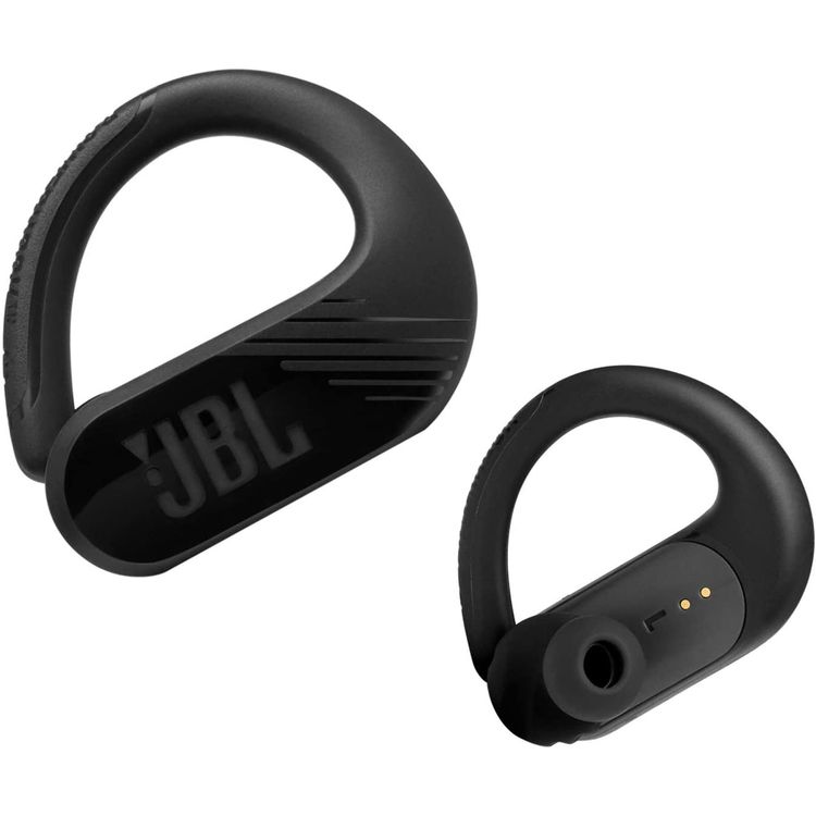 JBL Endurance Peak 2 Waterproof True Wireless In-Ear Sport Headphones, Pure Bass Sound, Bluetooth Headphones 30hours Battery, IPX7 Water & Sweat Proof - Black
