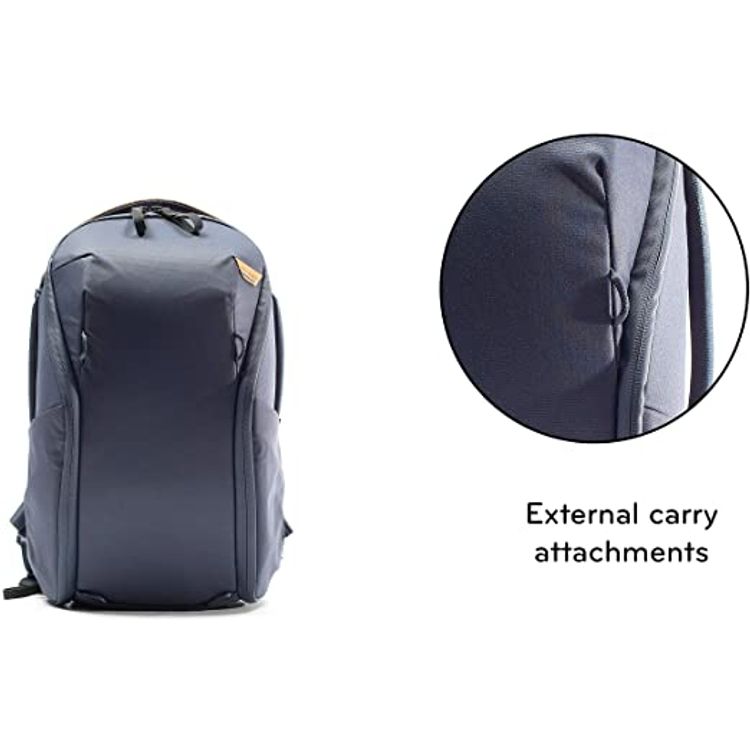 Peak Design Everyday Backpack 20L Zip, BEDBZ 20 MN 2, Medium - Midnight Blue - Ash - 8.2 Inch