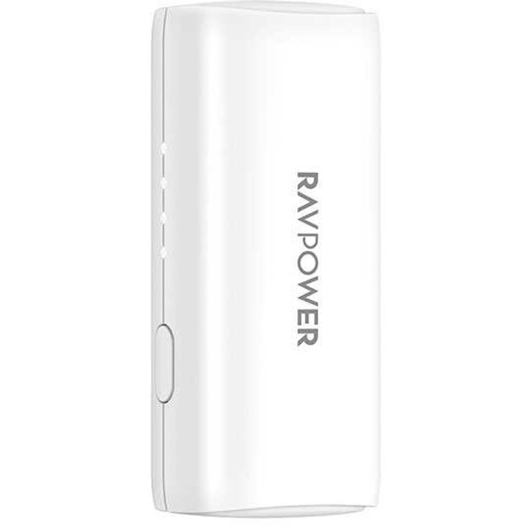RAVPower Portable Power Bank 3350mAh with iSmart Quick Charge & Multiple Protection - Compact & Ergonomic Design Portable Charger Powerbank w/ LED Battery Level Indicator - White