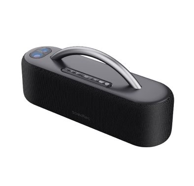 Porodo Soundtec Galactic Star Light Portable Speaker with Powerful Bass, Hands-Free Calls, Multi-Function Buttons, Karaoke, Zoom Life APP, USB Playback, 4400mAh Battery Capacity - Black
