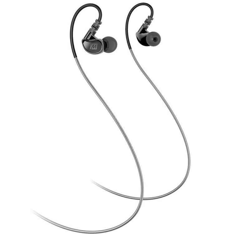 MEE audio M6 Memory Wire In-Ear Sports Headphones, Black