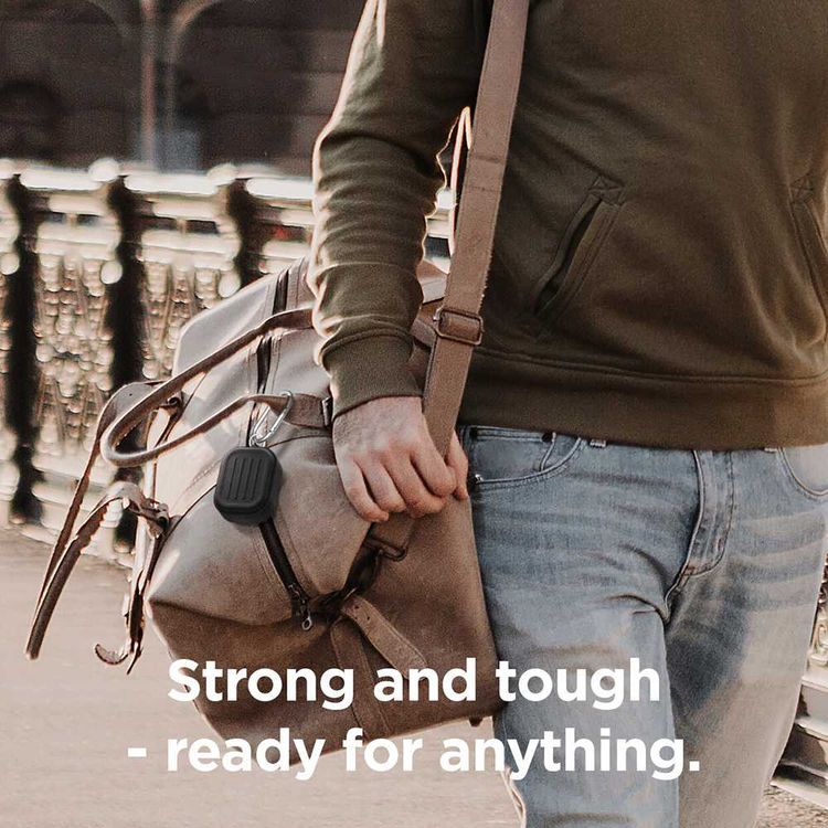 ايلاغو ارمور جراب مع حلقة حماية ضد الضياع متوافق مع ايربودز برو ، مقاوم للخدش ، مقاوم للسقوط ، مقاوم للغبار وغطاء ماص مناسب للشحن اللاسلكي -