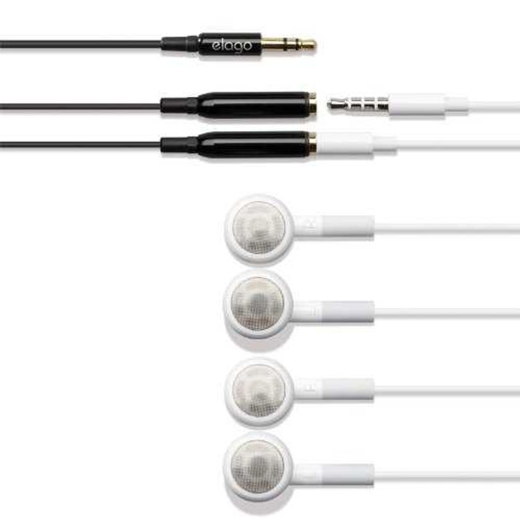 Elago Easyshare Headphone Splitter for All headphone-capable devices - Black