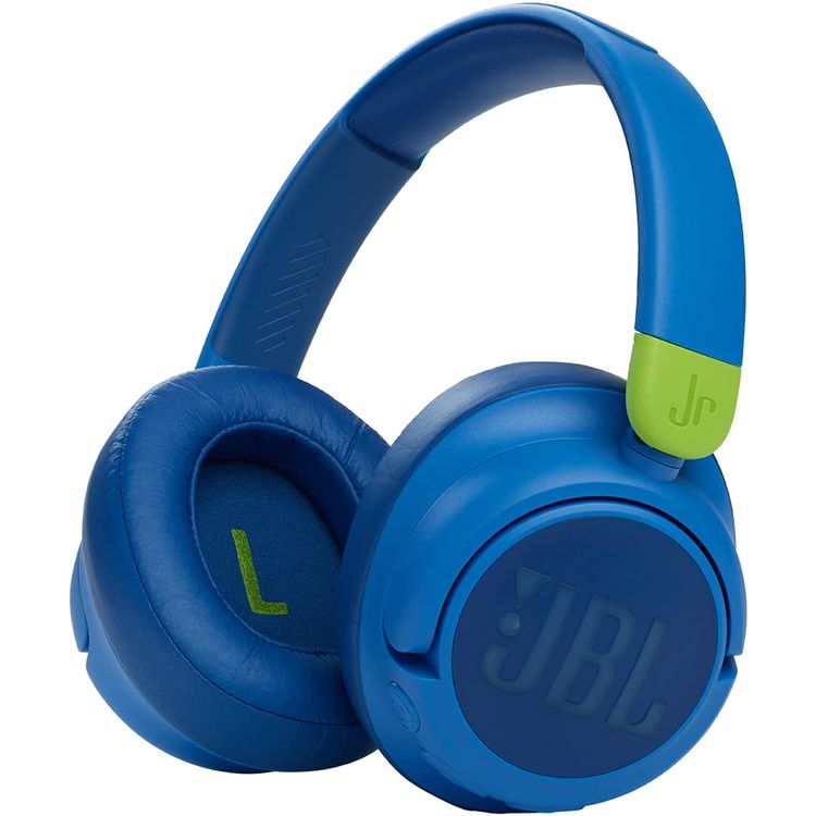 JBL JR460NC Wireless Over-Ear Headphones with Noise Canceling for Kids, Lightweight & Compact Design, Up to 30 Hours Music Play Time, 3 Microphones, Multi-Point Connection, Rechargeable Battery, Built-in Microphone - Blue