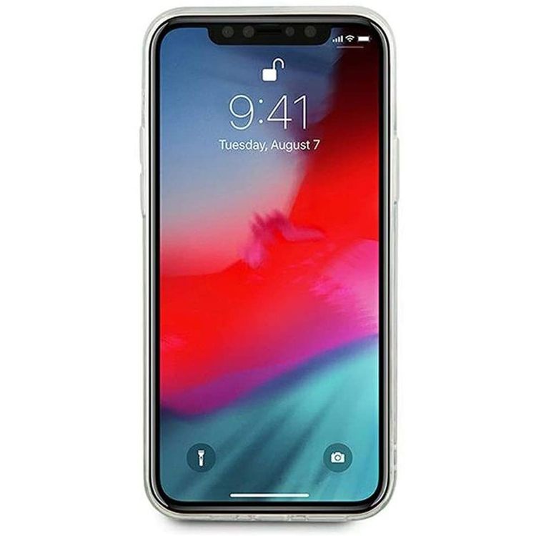 Guess Liquid Glitter Script Hard Case for iPhone 12 / 12 Pro ( 6.1" ) - Gold