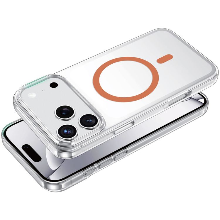 Green Lion Coral Delgado Case for iPhone 17 Pro Max, MagSafe Compatible, Slim & Lightweight Design, Camera Protection, Comfortable Grip, Anti-Yellowing & Anti-Scratch - Orange