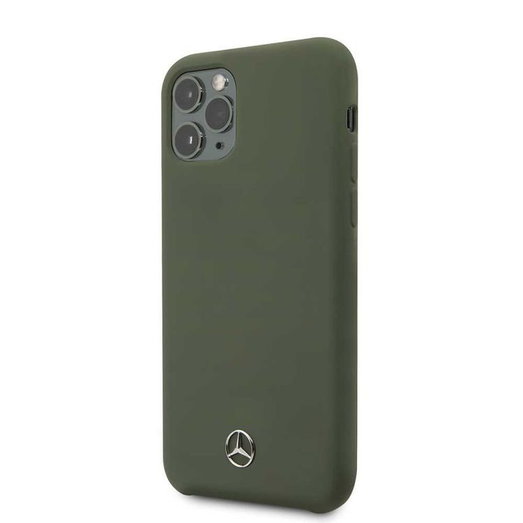 Mercedes-Benz Liquid Silicone Case for iPhone 11 Pro Max - Midnight Green