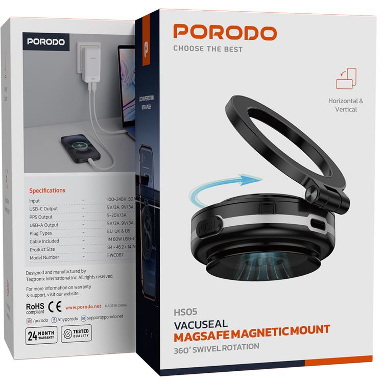 حامل مغناطيسي من بورودو HS05 Vacuseal MagSafe