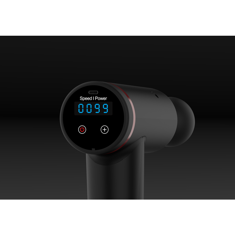 Devia 359668-BK General Fascia Gun Electric Massager Muscle Relaxer for Pain Relief { Brush Motor } 2000mah 25W - Black