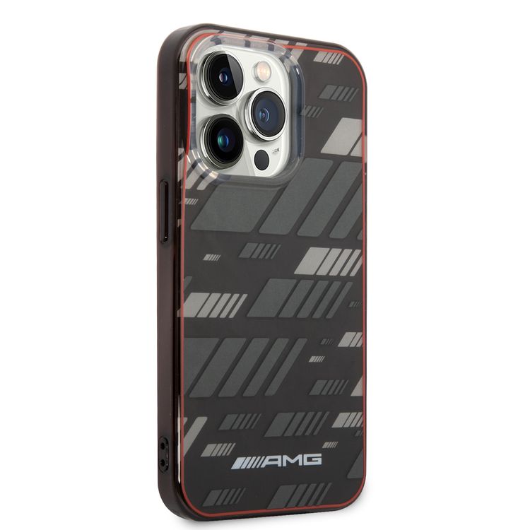 AMG Transparent Double Layer Case Expressive Graphic Design iPhone 14 Pro Compatibility - Black